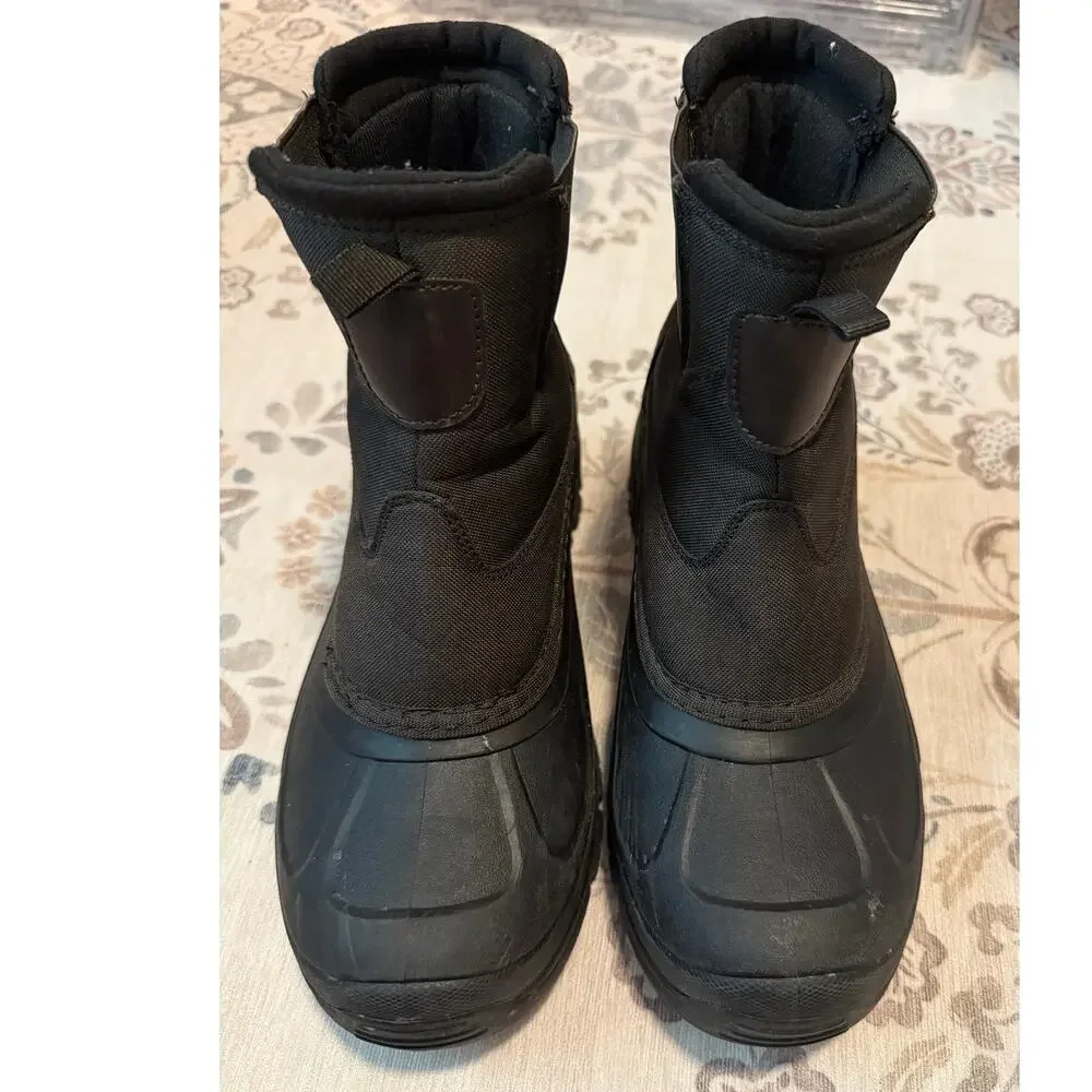 Khombu Gedarme Men's Boots Size 9M Black Waterproof Winter Snow Duck Boots